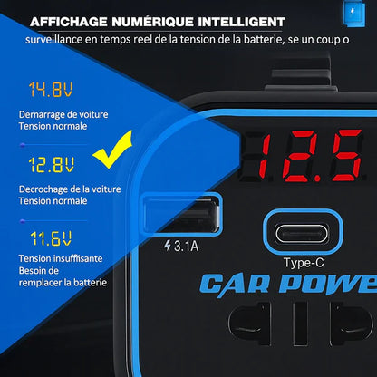 Onduleur Intelligent 150W pour Voiture