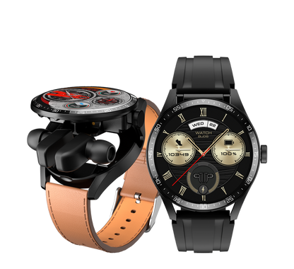 2-in-1 Smartwatch with Built-in Wireless Earbuds | Fitness & Bluetooth Connection